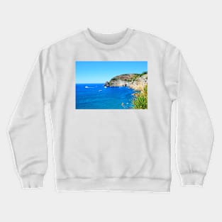 Scenery from Ischia with rocky formations at Punta Chiarito Crewneck Sweatshirt